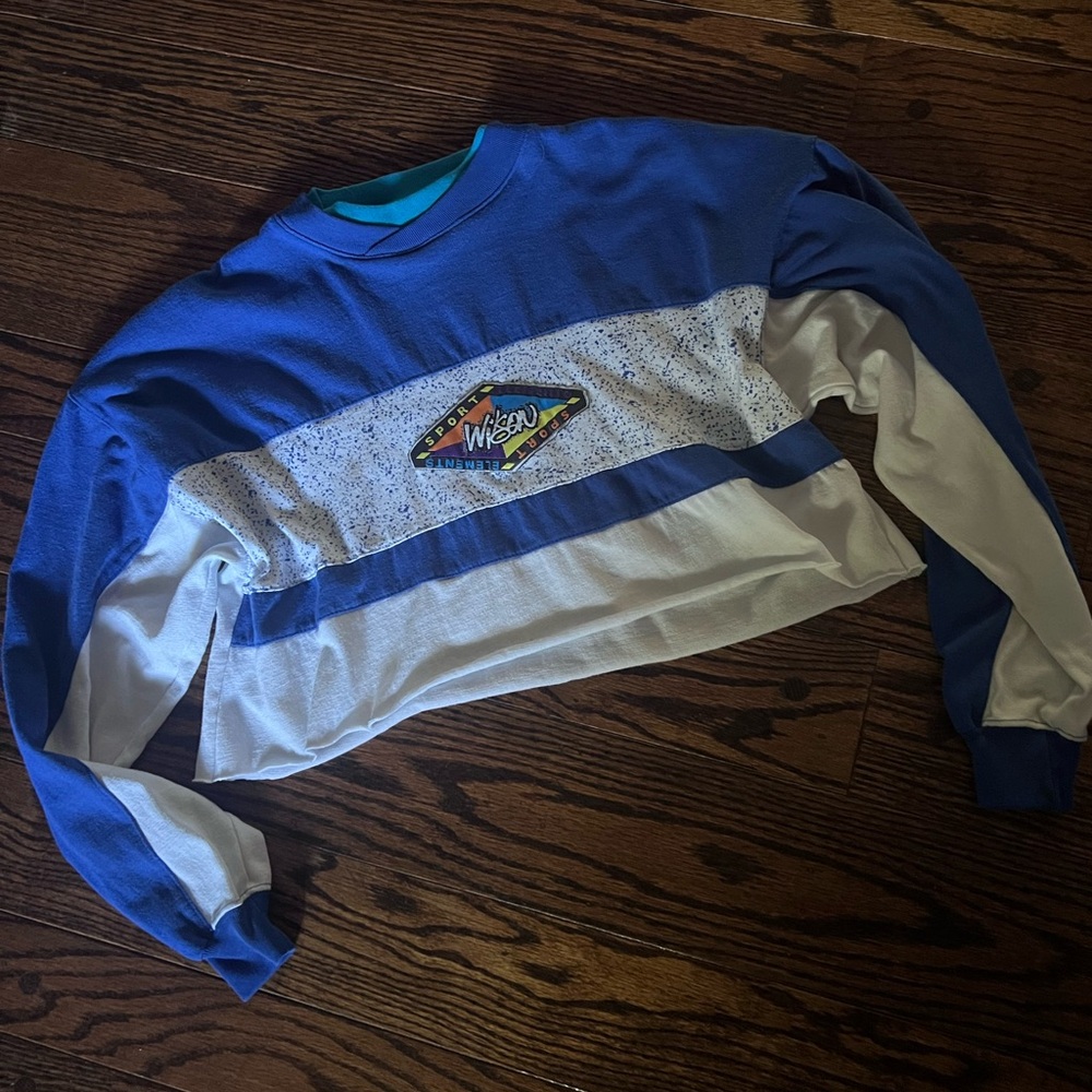 Vintage Wilson Sport Elements Cropped Sweatshirt